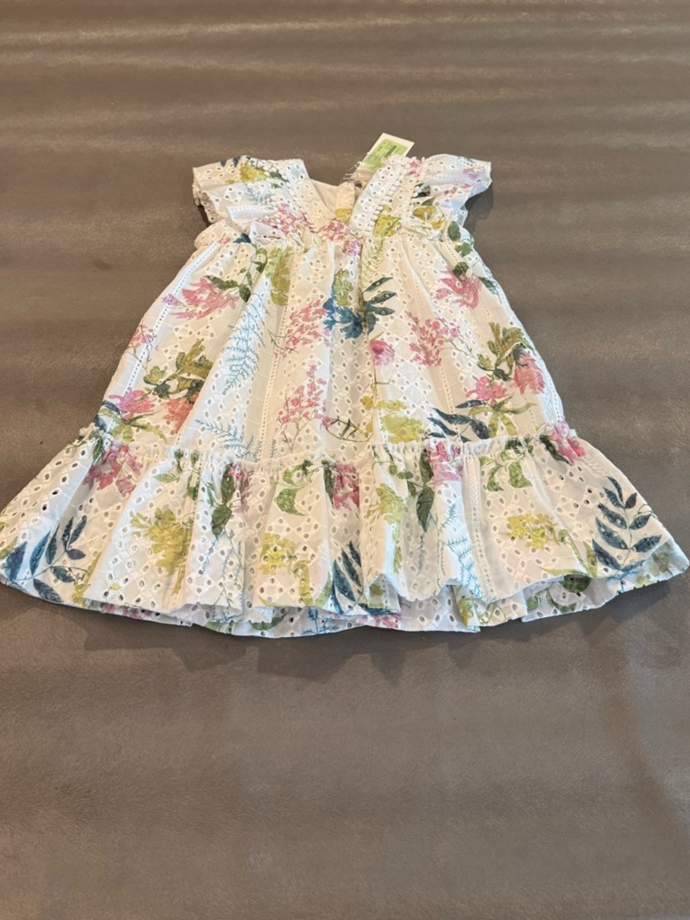 Tikie Event White Floral Eyelet Sundress. Size 3
